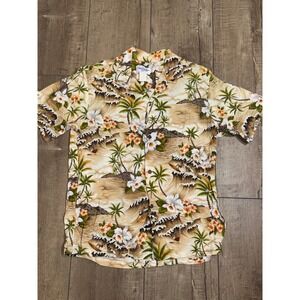 Orchid Designs Hawaiian Shirt Men's Medium Aloha Beach Surf Tropical